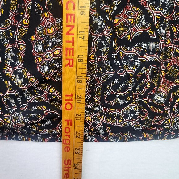 Three Eighty Two Women Small Long Sleeve Geo Faux Wrap Blouse Vibrant Multicolor - Picture 6 of 6